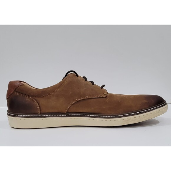 Johnston&Murphy Sheepskin NWOB McGuffey Plain Toe Lace Up Shoes 13M Tan Oiled - Picture 6 of 11